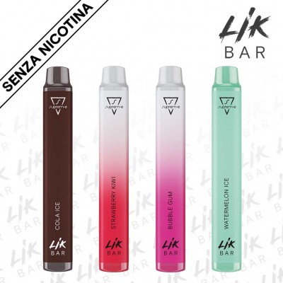 Sigaretta Elettronica Usa e Getta LIK BAR - Kit Assaggio Nuovi Gusti Flavor Senza Nicotina 1pz Per Gusto