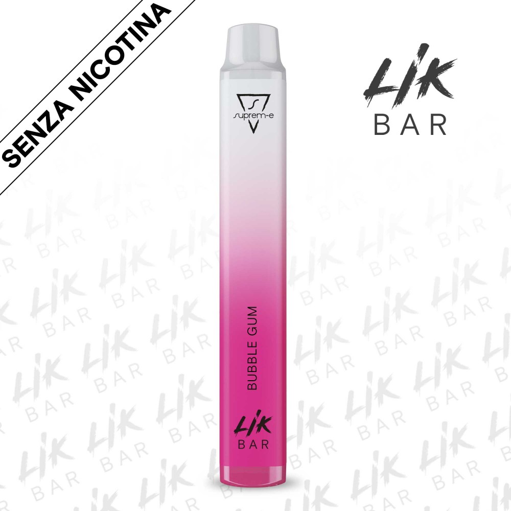 Bubble Gum Sigaretta Elettronica Usa e Getta LIK BAR - Senza Nicotina by Suprem-e Bubble Gum Sigaretta Elettronica Usa e Getta LIK BAR - Senza Nicotina by Suprem-e