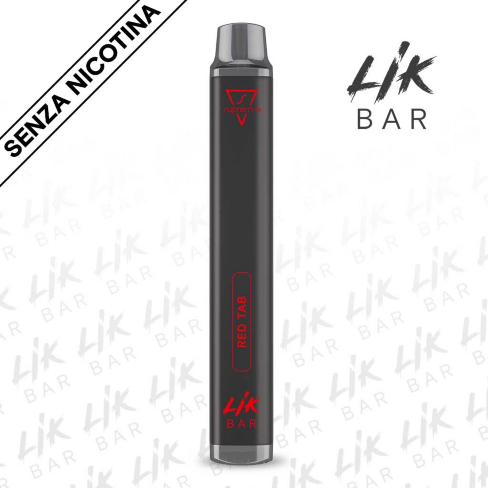 Red Tab Sigaretta Usa e Getta Tabacco LIK BAR Senza Nicotina 600 Puff by Suprem-e Red Tab Sigaretta Usa e Getta Tabacco LIK BAR Senza Nicotina 600 Puff by Suprem-e
