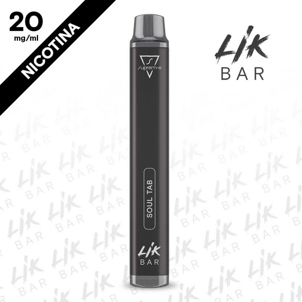 Soul Tab Sigaretta Usa e Getta Tabacco LIK BAR - Nicotina 20 600 Puff by Suprem-e Soul Tab Sigaretta Usa e Getta Tabacco LIK BAR - Nicotina 20 600 Puff by Suprem-e