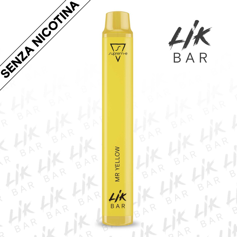 Mr Yellow Sigaretta Elettronica Usa e Getta LIK BAR - Senza Nicotina by Suprem-e Mr Yellow Sigaretta Elettronica Usa e Getta LIK BAR - Senza Nicotina by Suprem-e