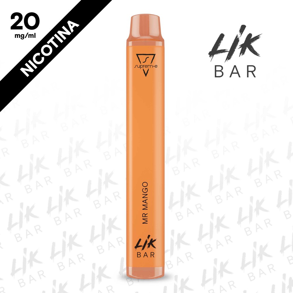 Mr Mango Sigaretta Elettronica Usa e Getta LIK BAR - Nicotina 20 by Suprem-e Mr Mango Sigaretta Elettronica Usa e Getta LIK BAR - Nicotina 20 by Suprem-e