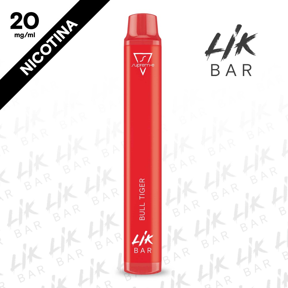 Bull Tiger Sigaretta Elettronica Usa e Getta LIK BAR - Nicotina 20 by Suprem-e Bull Tiger Sigaretta Elettronica Usa e Getta LIK BAR - Nicotina 20 by Suprem-e