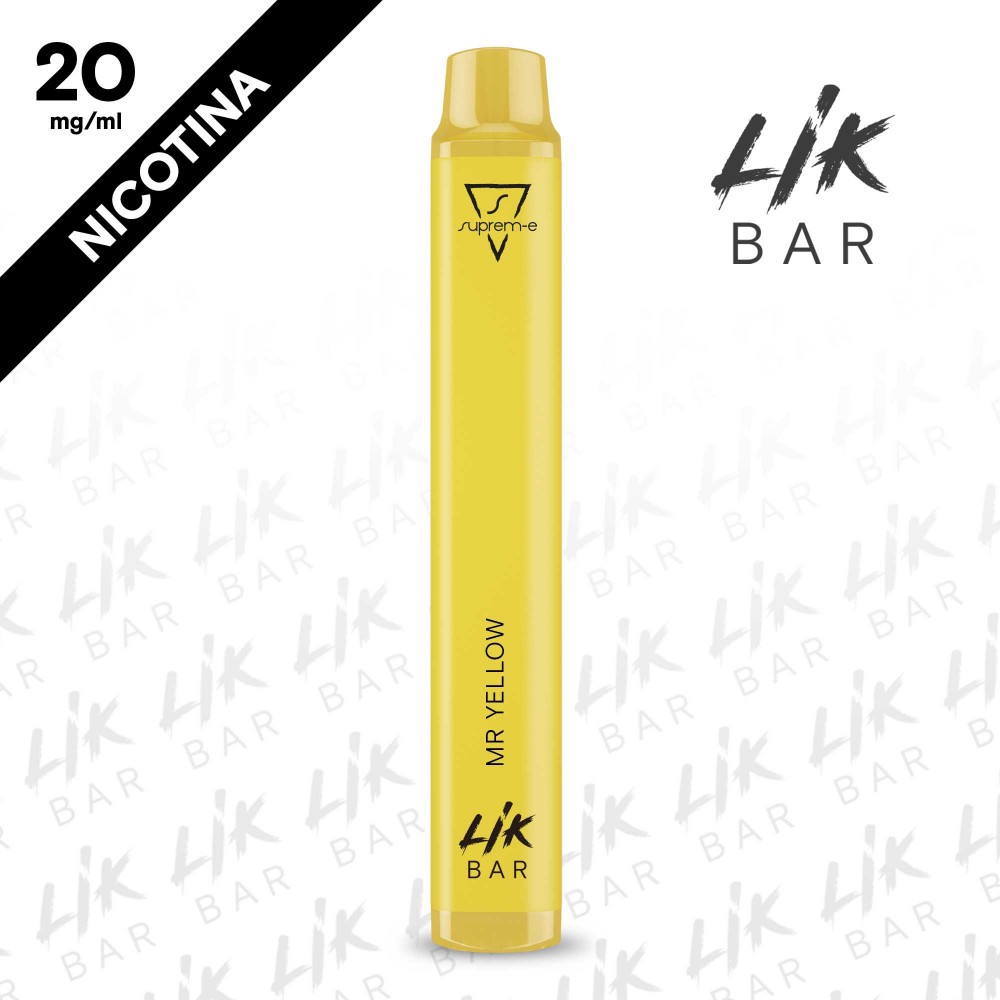Mr Yellow Sigaretta Elettronica Usa e Getta LIK BAR - Nicotina 20 by Suprem-e
