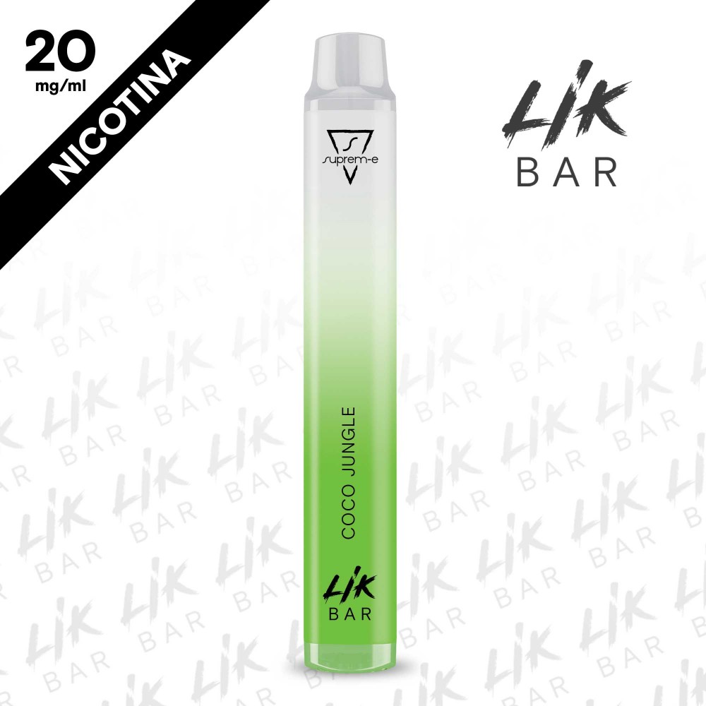 Coco Jungle Sigaretta Elettronica Usa e Getta LIK BAR - Nicotina 20 by Suprem-e Coco Jungle Sigaretta Elettronica Usa e Getta LIK BAR - Nicotina 20 by Suprem-e