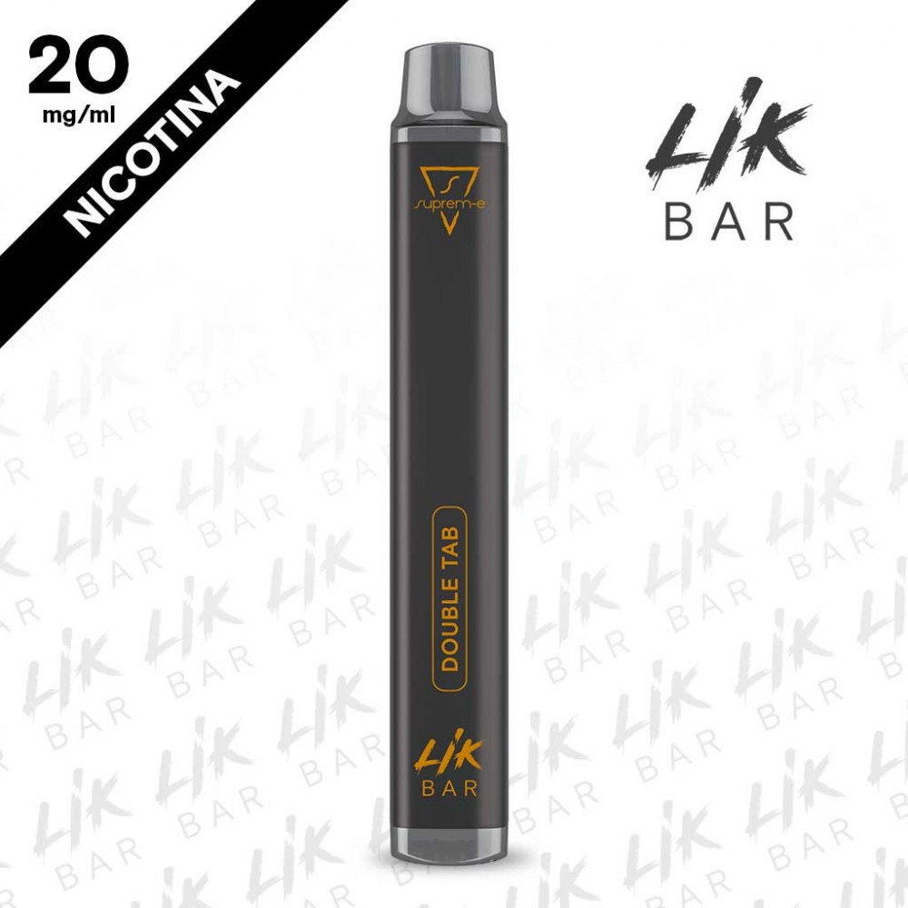 Double Tab Sigaretta Usa e Getta Tabacco LIK BAR - Nicotina 20 600 Puff By Suprem-e Double Tab Sigaretta Usa e Getta Tabacco LIK BAR - Nicotina 20 600 Puff By Suprem-e