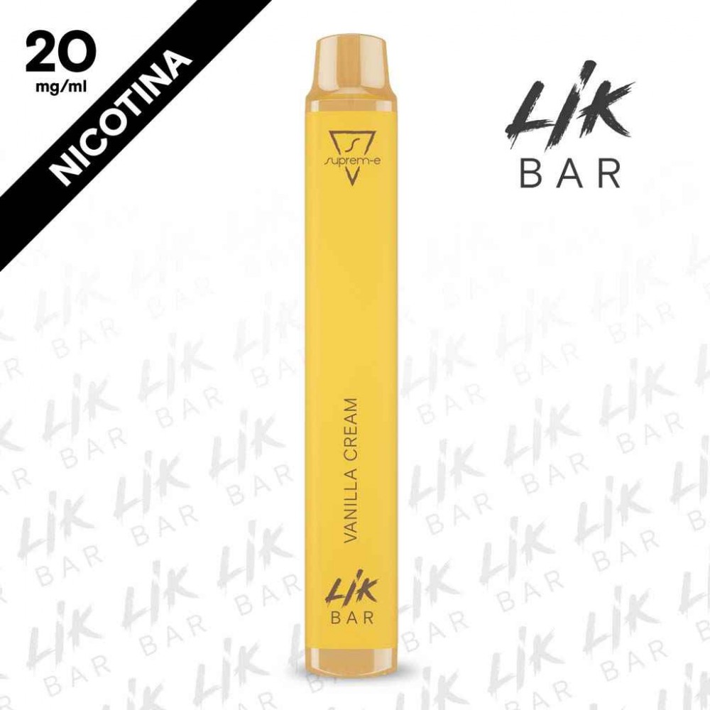 LIK BAR - Vanilla Cream - Nicotina 20 - Sigaretta Elettronica Usa e Getta By Suprem-e