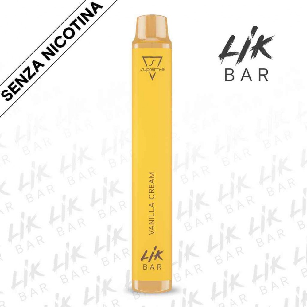 LIK BAR - Vanilla Cream - Senza Nicotina - Sigaretta Elettronica Usa e Getta By Suprem-e LIK BAR - Vanilla Cream - Senza Nicotina - Sigaretta Elettronica Usa e Getta By Suprem-e