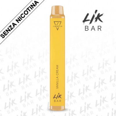 LIK BAR - Vanilla Cream - Senza Nicotina - Sigaretta Elettronica Usa e Getta By Suprem-e