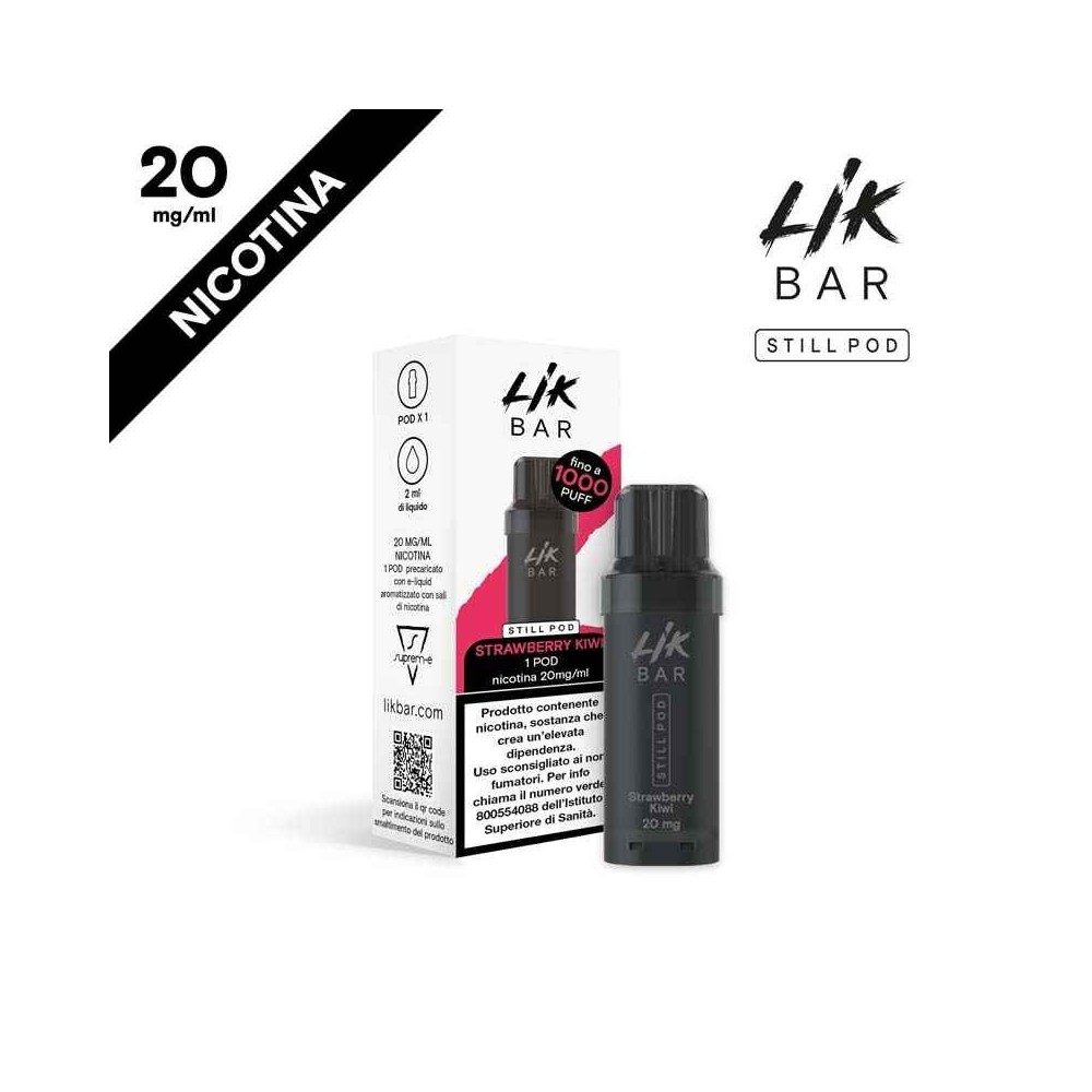 LIK BAR STILL POD - STRAWBERRY KIWI - NICOTINA 20 LIK BAR STILL POD - STRAWBERRY KIWI - NICOTINA 20