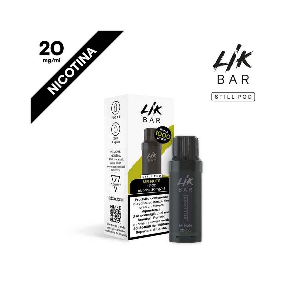 LIK BAR STILL POD - MR NUTS - NICOTINA 20 LIK BAR STILL POD - MR NUTS - NICOTINA 20