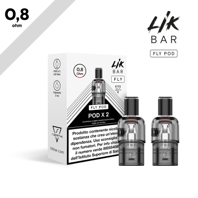 LIK BAR FLY POD di ricambio per Sigaretta Elettronica FLY - 0,8 oHm - Confezione 2 pz.