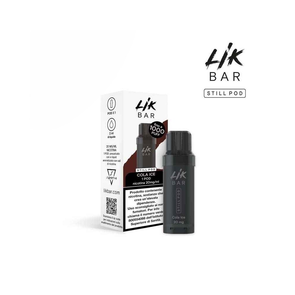 LIK BAR STILL POD - COLA ICE - Senza Nicotina LIK BAR STILL POD - COLA ICE - Senza Nicotina