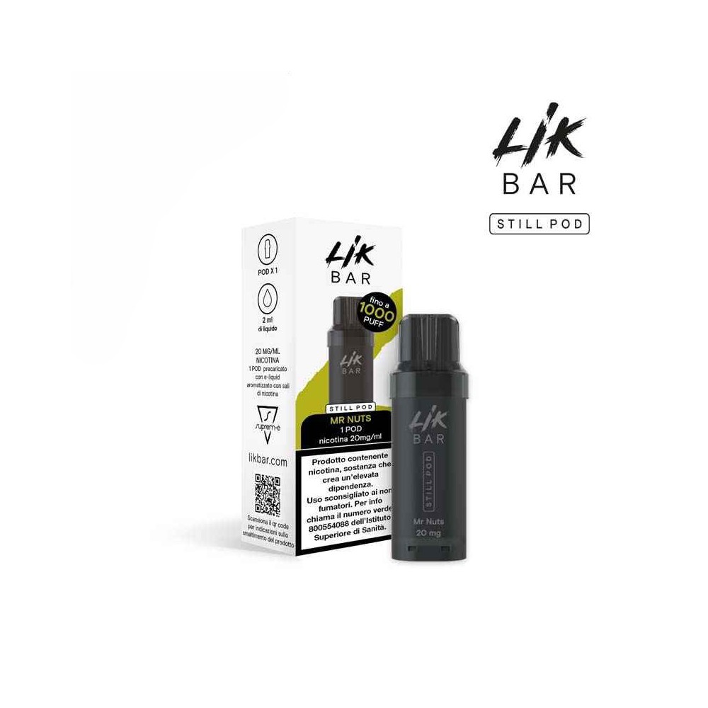 LIK BAR STILL POD - MR NUTS - Senza Nicotina LIK BAR STILL POD - MR NUTS - Senza Nicotina