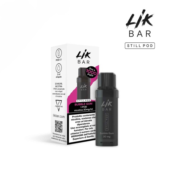 LIK BAR STILL POD - BUBBLE GUM - Senza Nicotina
