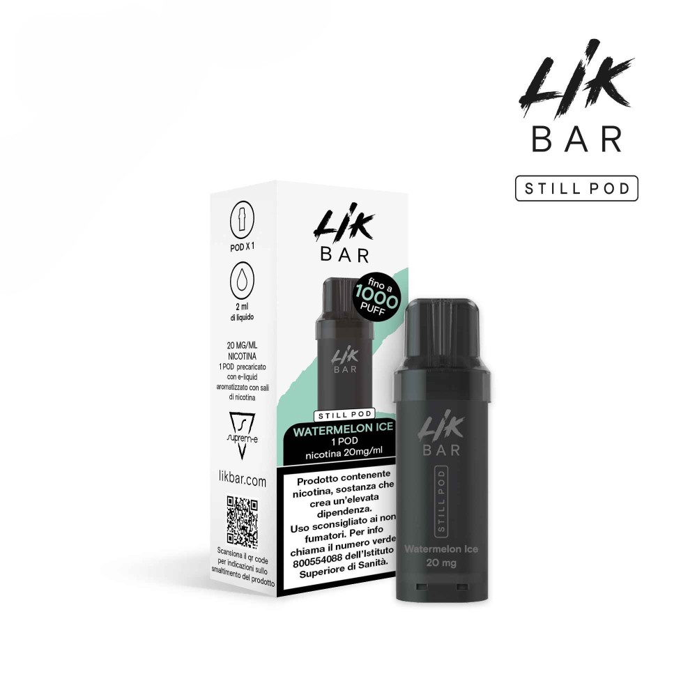 LIK BAR STILL POD - WATERMELON ICE - Senza Nicotina LIK BAR STILL POD - WATERMELON ICE - Senza Nicotina